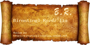 Birnstingl Rozália névjegykártya